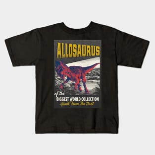 Allosaurus Retro Art - The Biggest World Collection / Giant From The Past Kids T-Shirt